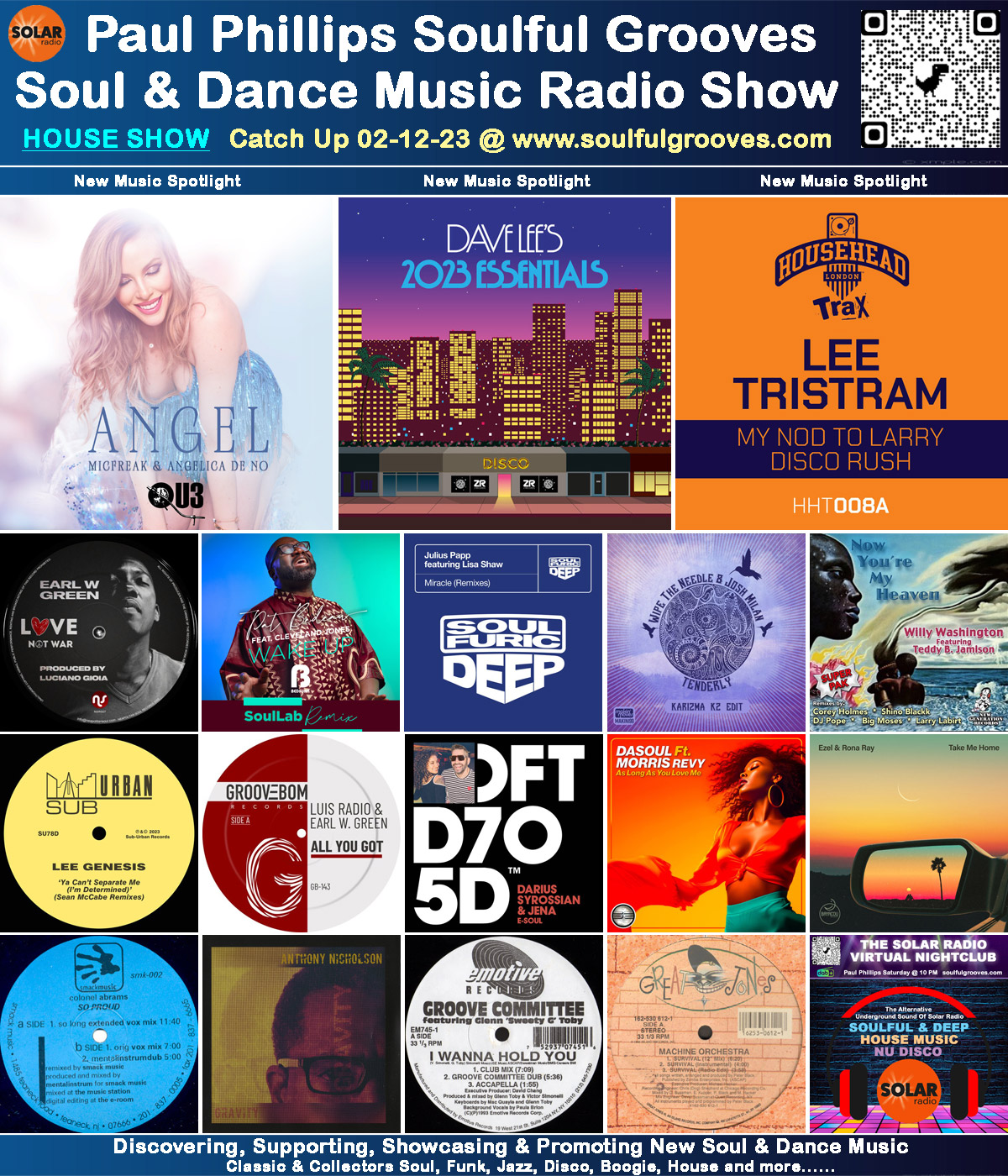 Paul Phillips Soulful Grooves Solar Radio House Music Show Playlist playing soulful house, deep house, classic house