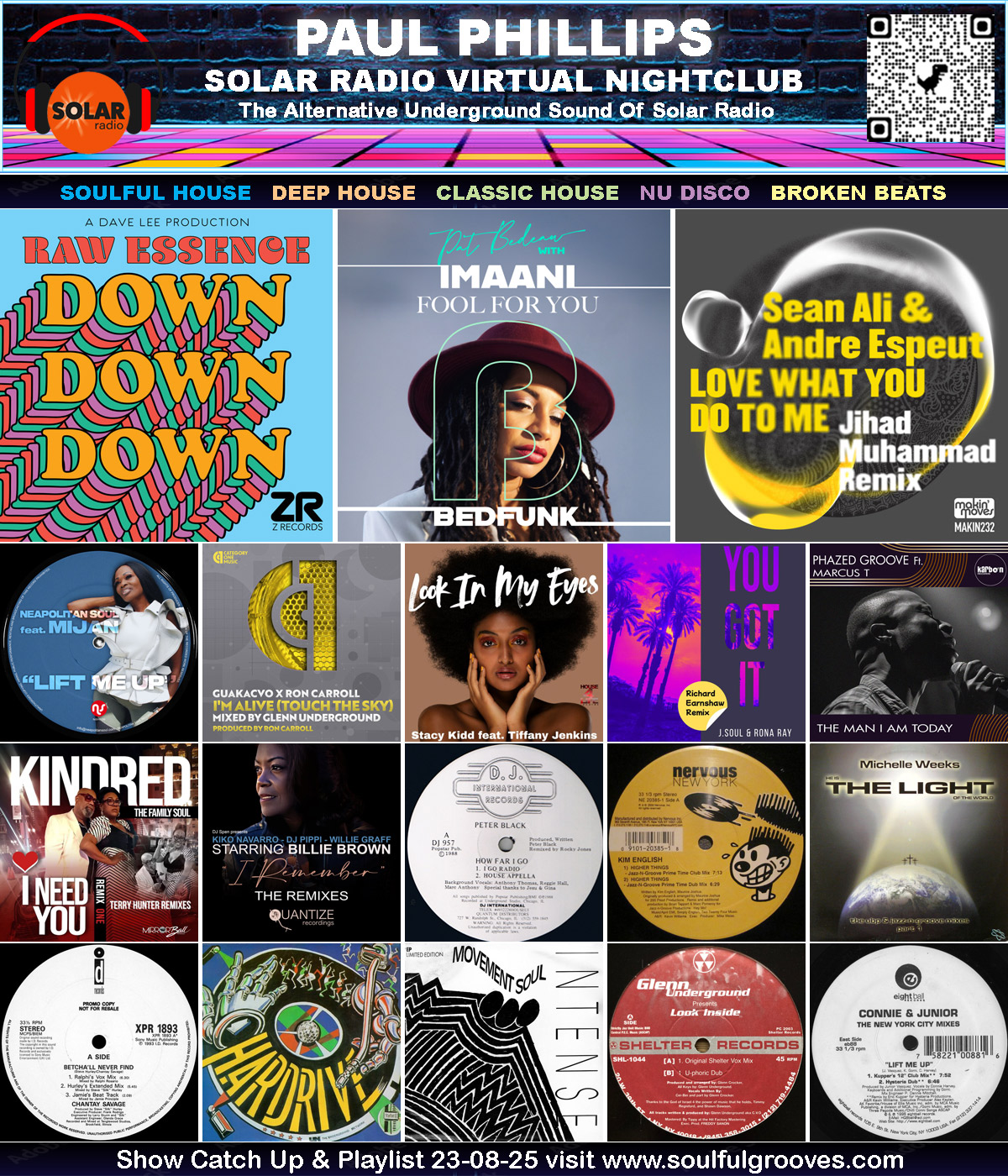 Paul Phillips Soulful Grooves Solar Radio House Music Show Playlist playing soulful house, deep house, classic house