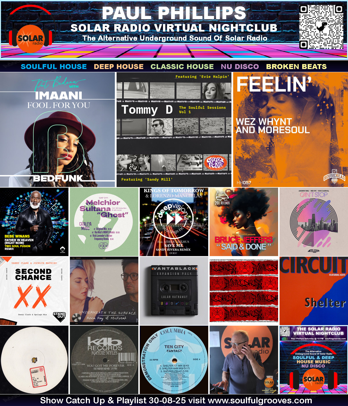 Paul Phillips Soulful Grooves Solar Radio House Music Show Playlist playing soulful house, deep house, classic house