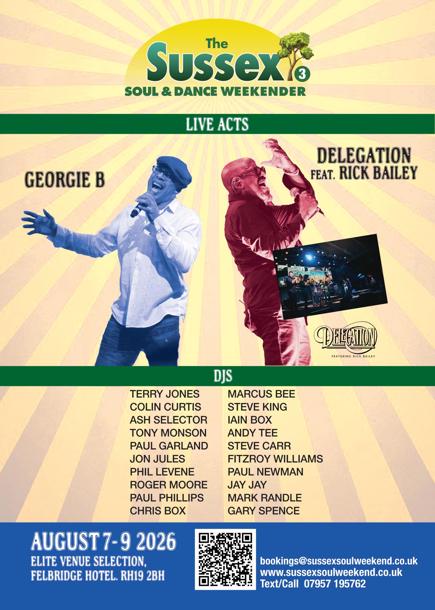Sussex Soul and Dance Weekender 7th - 9th August 2026 with Paul Phillips from Solar Radio