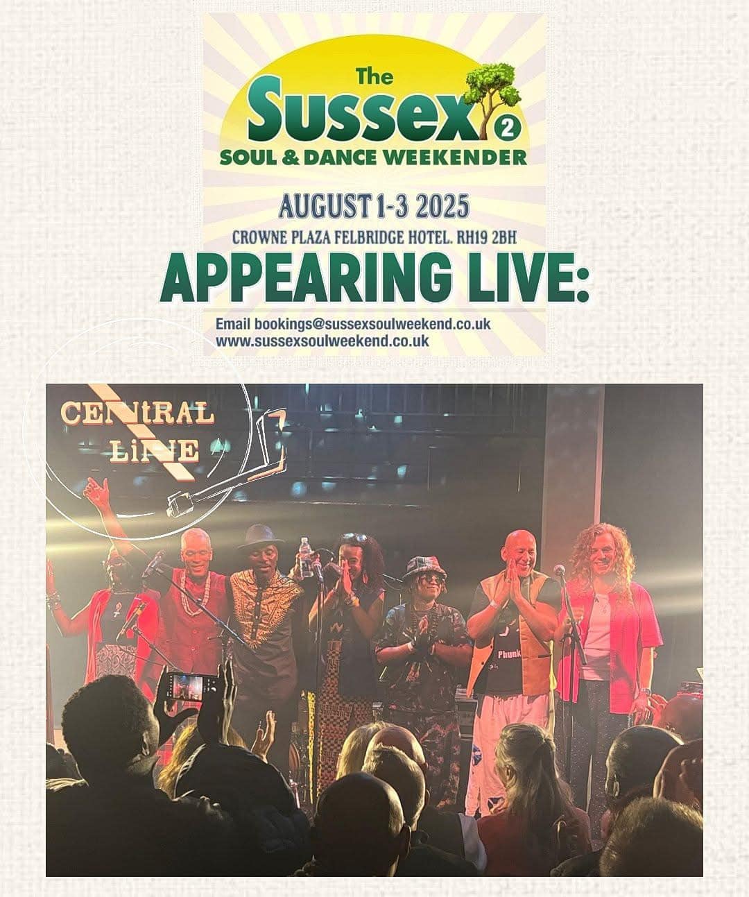 The Sussex Soul And Dance Weekender 2 featuring Central Line